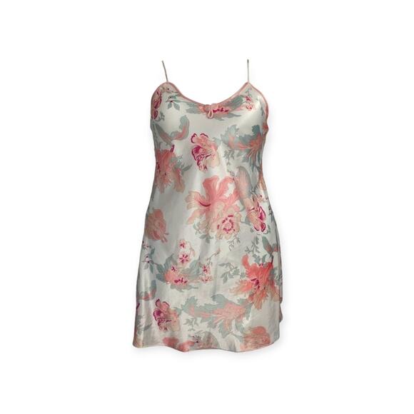 Peach Cattleya Orchid Valmode Slip Dress Negligee - Picture 2 of 12